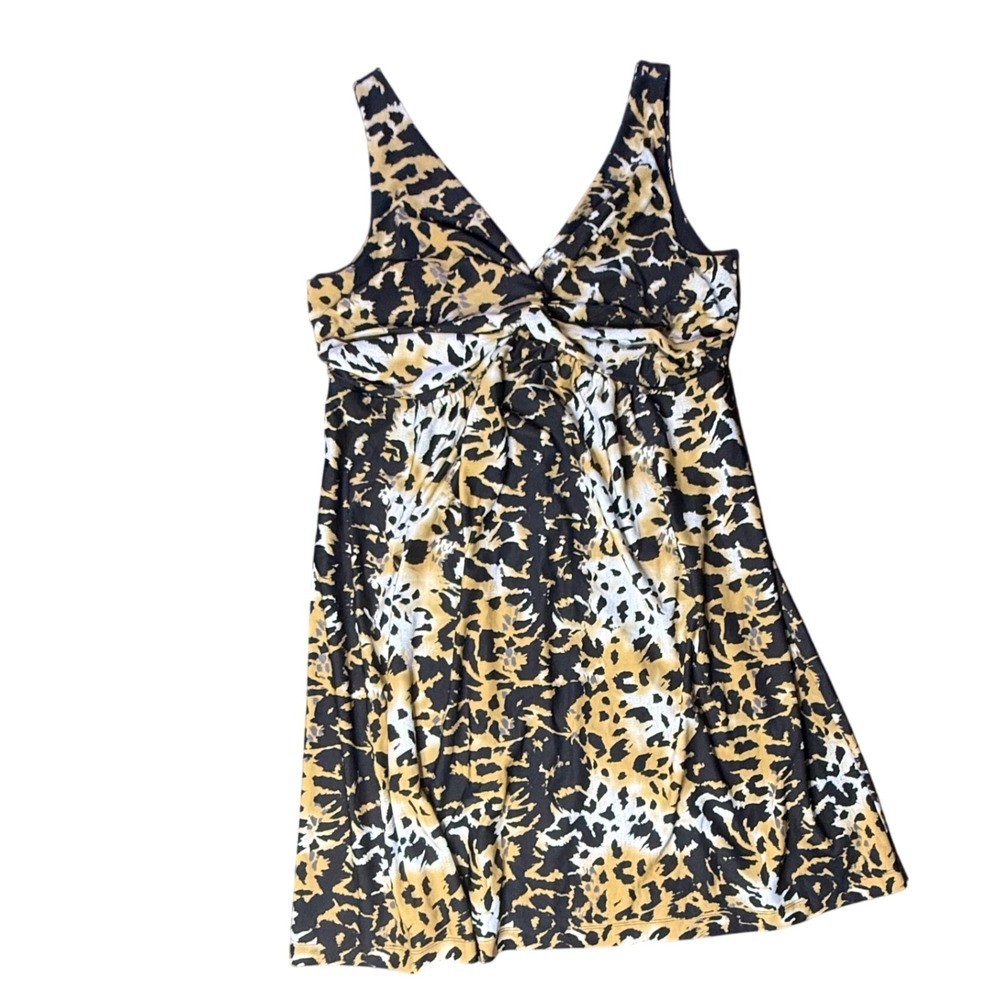 Cato Animal Print Sleeveless‎ Dress Womens Large V-Neck Party Casual